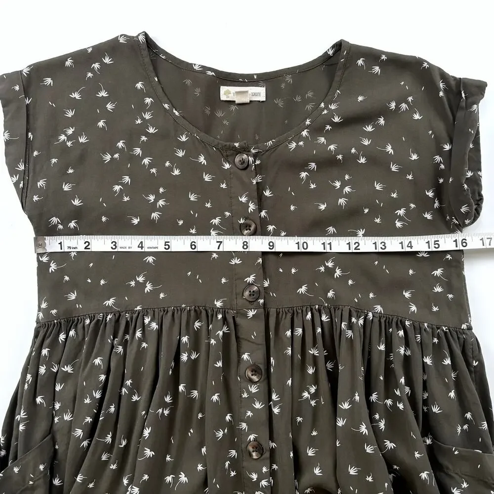 Tucker + Tate Green Floral Dress Girls Size Medium